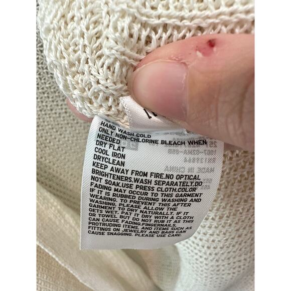 UNIQLO x INES DE LA FRESSANGE | Cream Linen Blend Longline Open Cardigan | Large - Picture 7 of 7